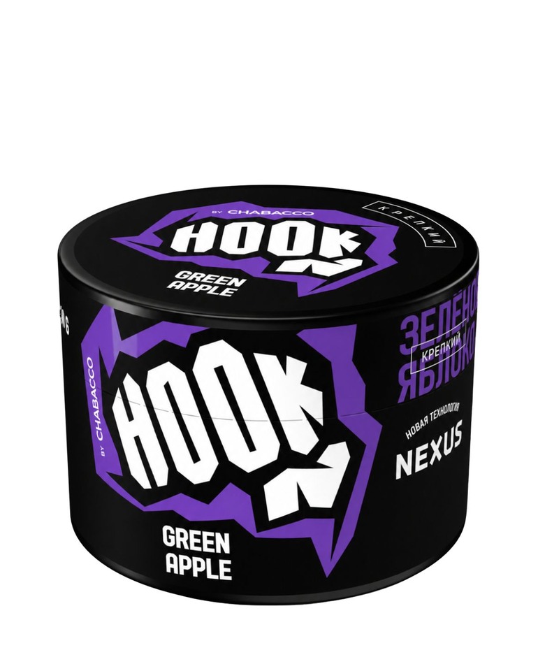 Hook-Green-Apple-50g-v2 תערובת לנרגילה Hook Green Apple 50 גרם